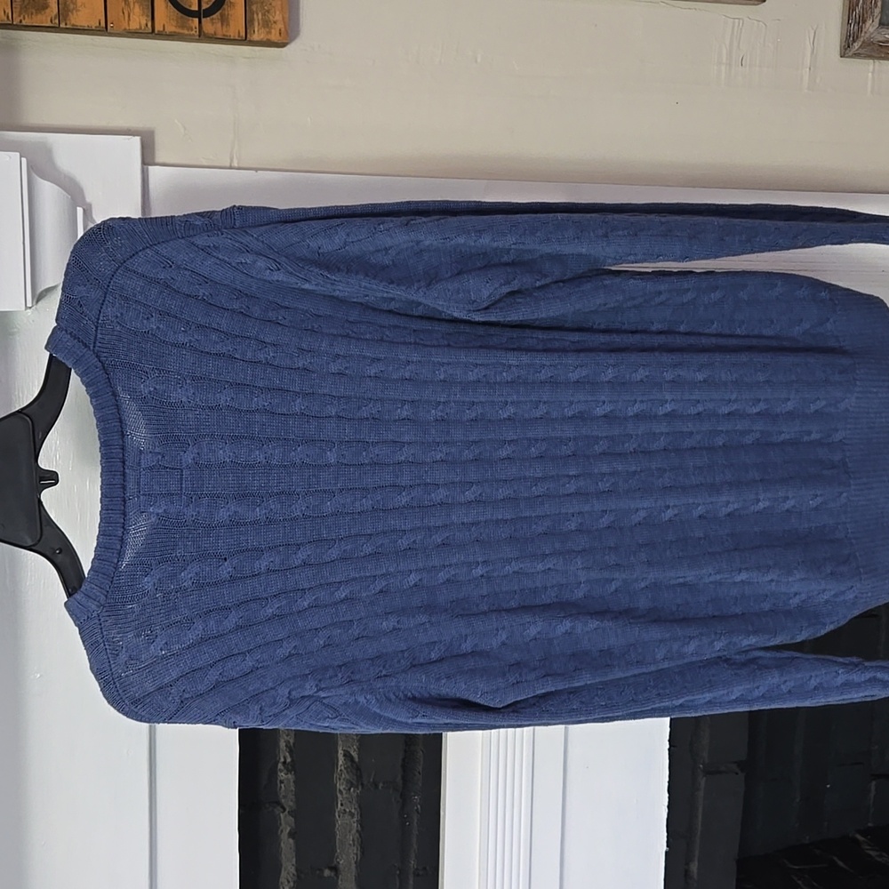 Saddlebred Blue Cable Knit Sweater - Picture 9 of 9